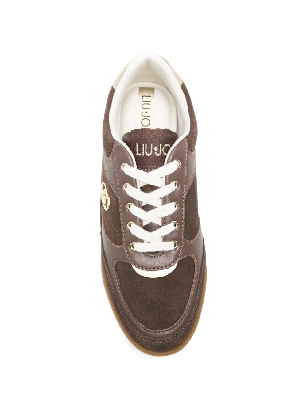LIU JO Lewis 01 sneakers met logo Bruin