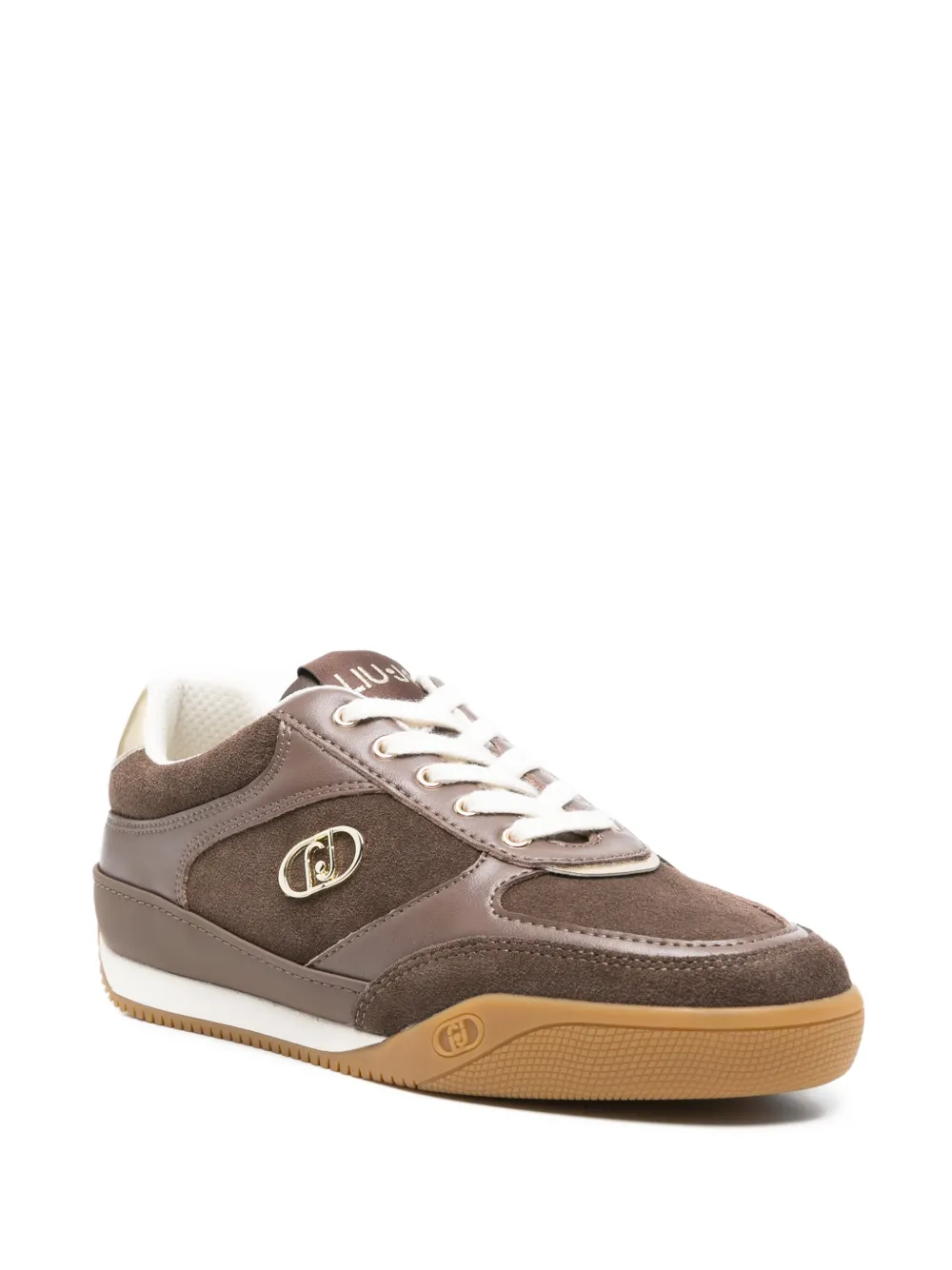 LIU JO Lewis 01 sneakers met logo Bruin