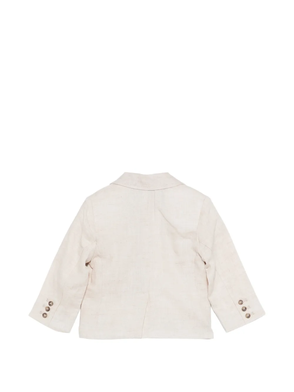  Tartine Et Chocolat Linen Button Blazer - Neutrals 