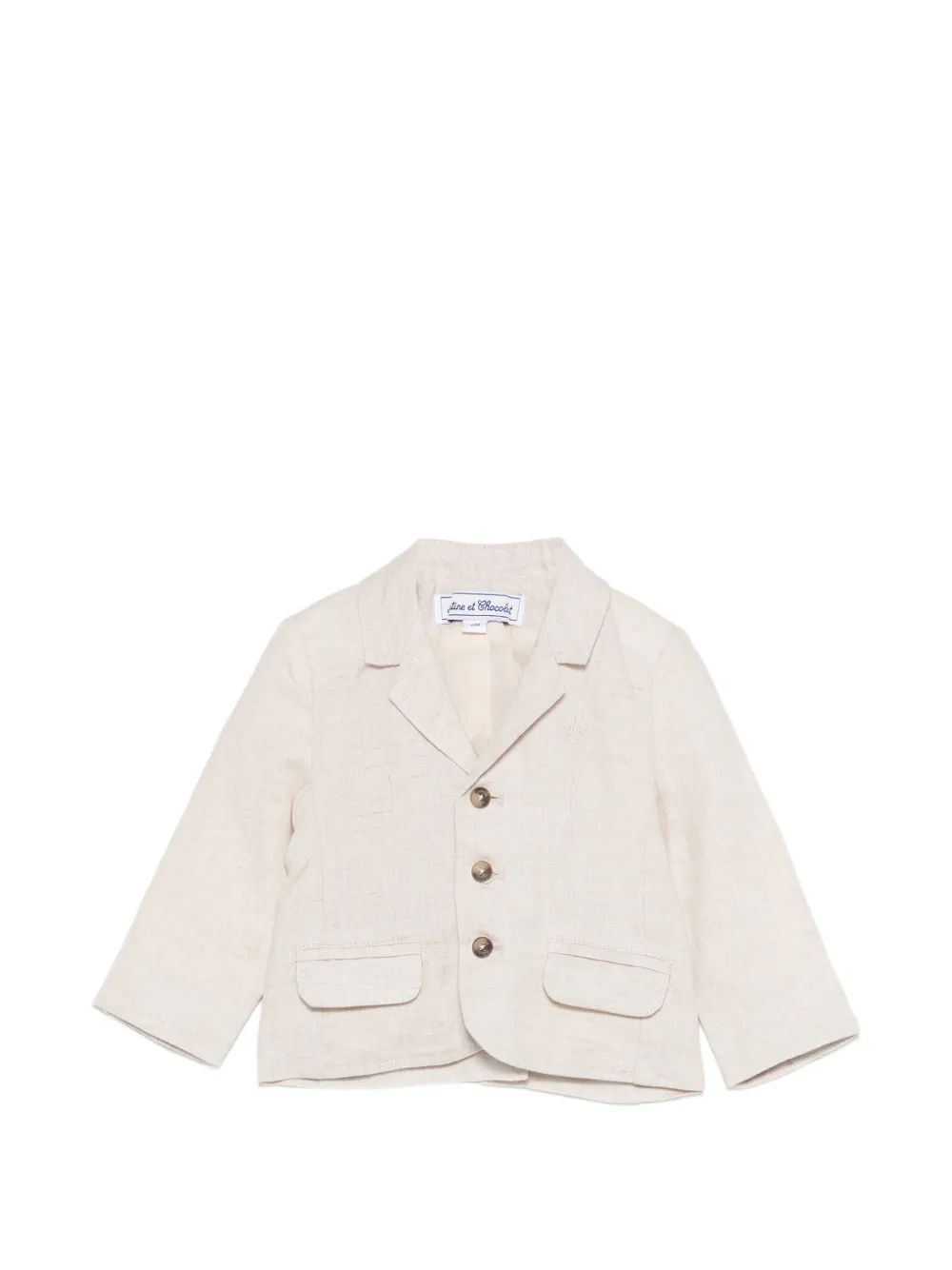 Tartine Et Chocolat linen button blazer - Toni neutri