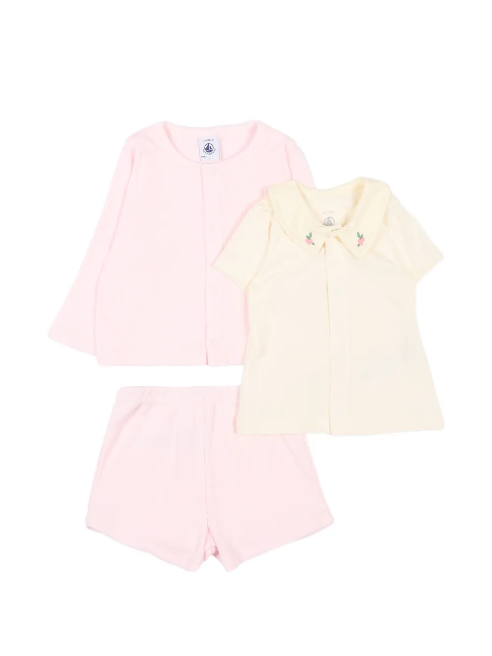Petit Bateau T-shirts and shorts set (set of three) - Rosa