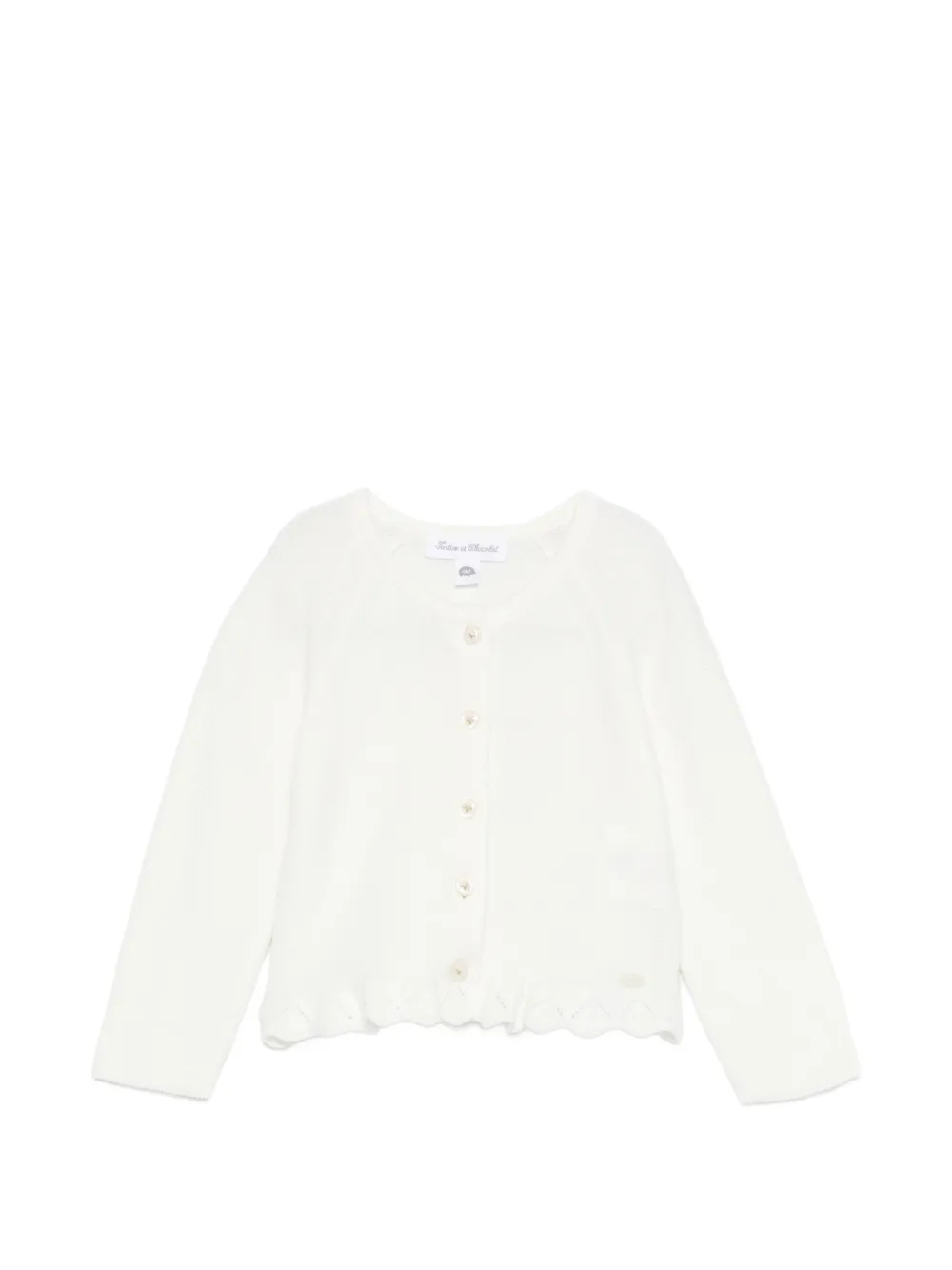 Tartine Et Chocolat scalloped cardigan - Bianco