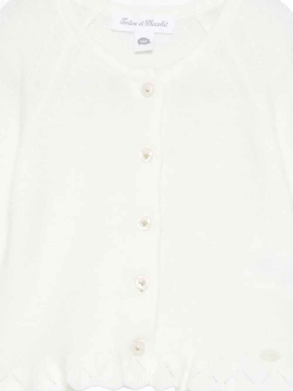 Tartine Et Chocolat Gewelfd vest Wit