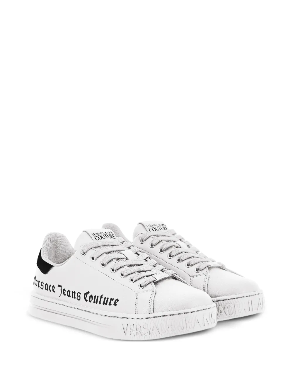 Versace Jeans Couture logo-print sneakers Wit