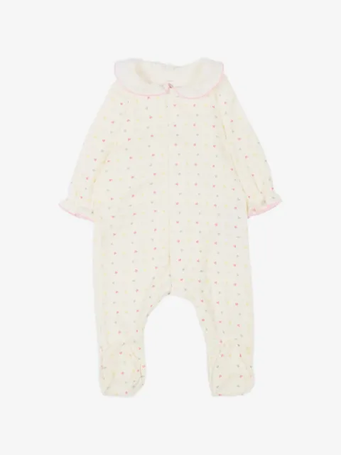 Petit Bateau Gerüschter Pyjama mit Herz-Print
