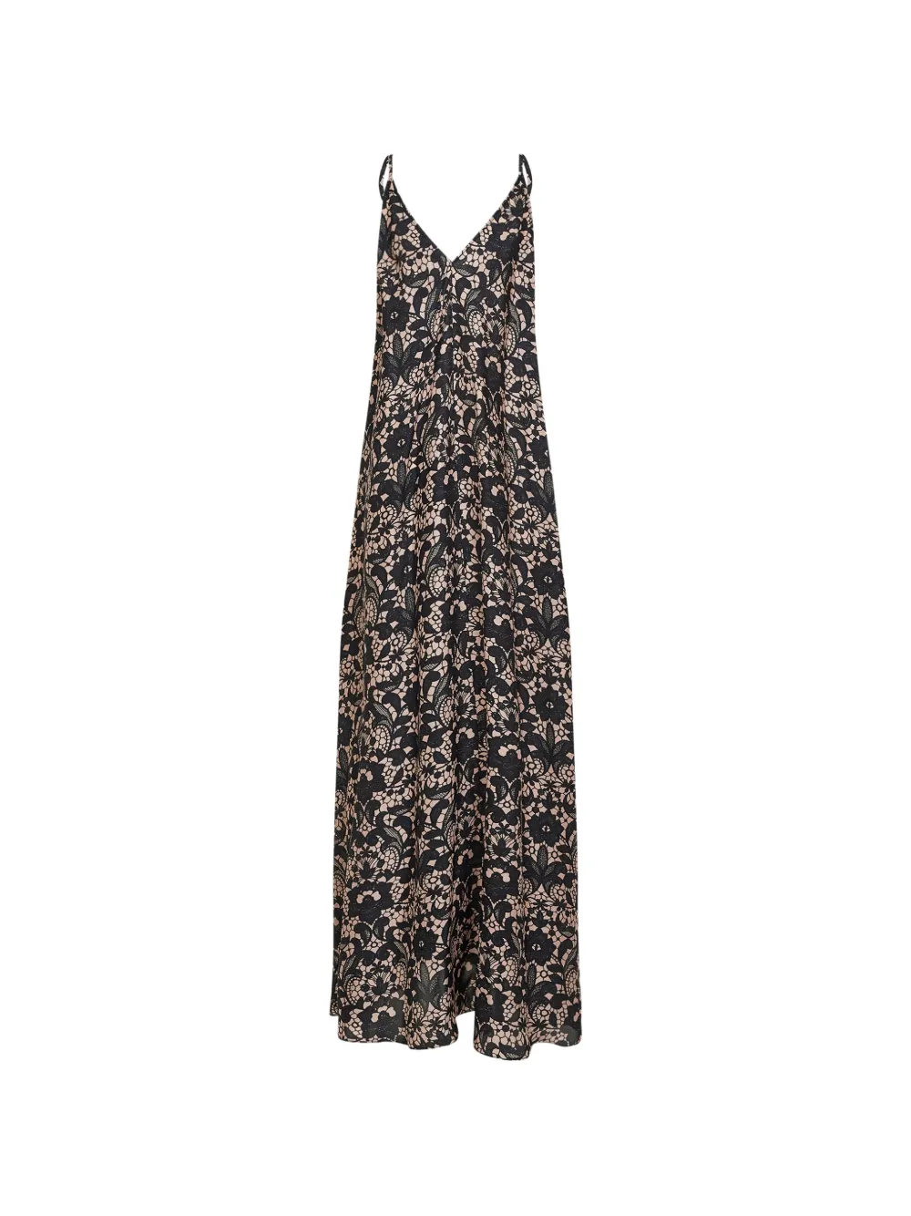 Gianluca Capannolo floral-print V-neck maxi dress - Nero