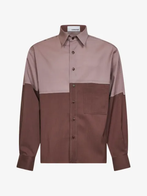 Costumein chemise Richard à bords francs et design colour block