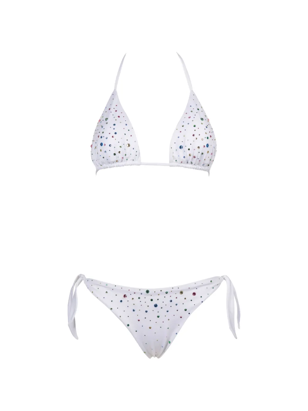 Pin Up Stars embellished-tie bikini - Bianco