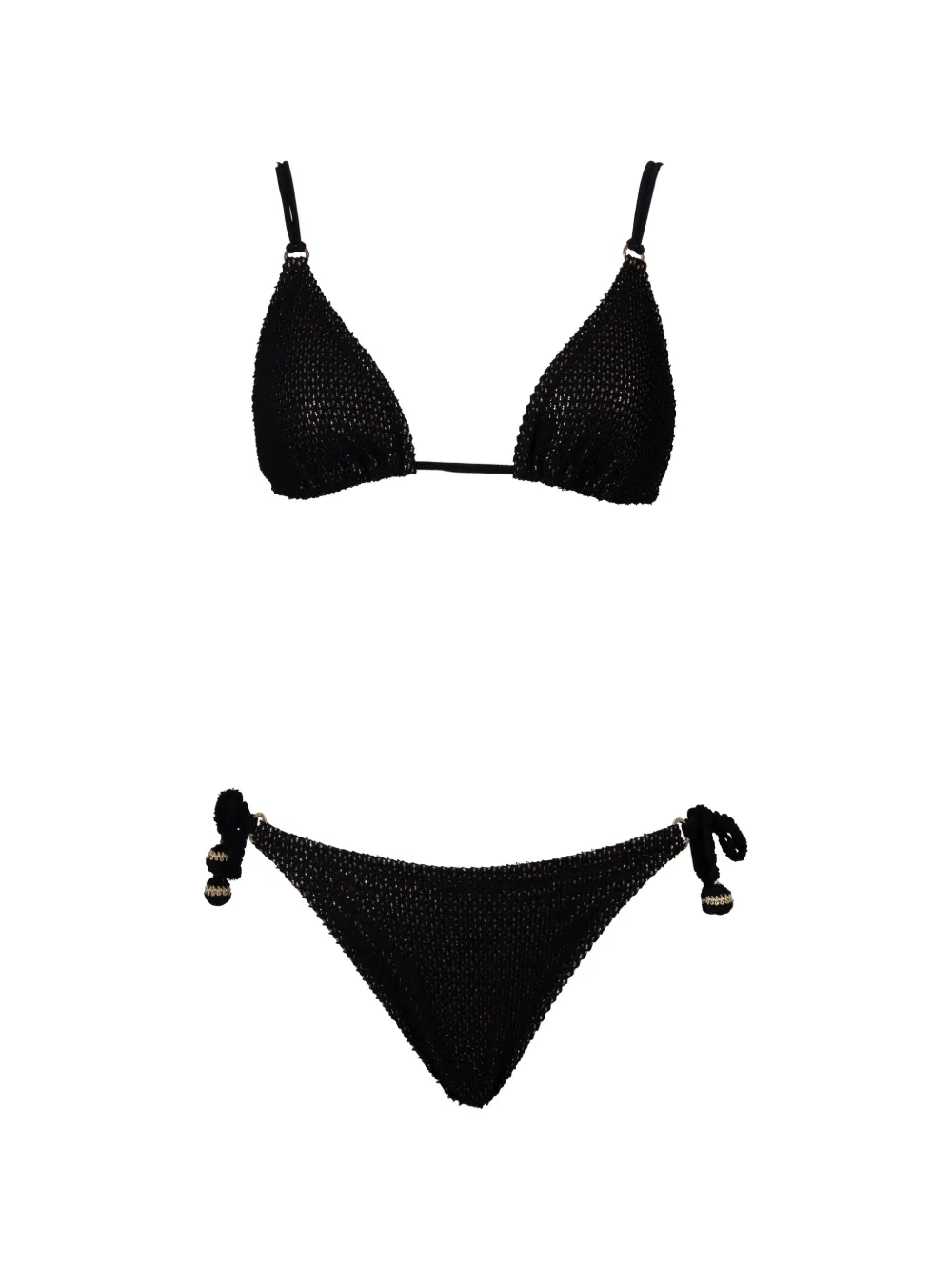 Pin Up Stars tie-side embellished bikini - Nero
