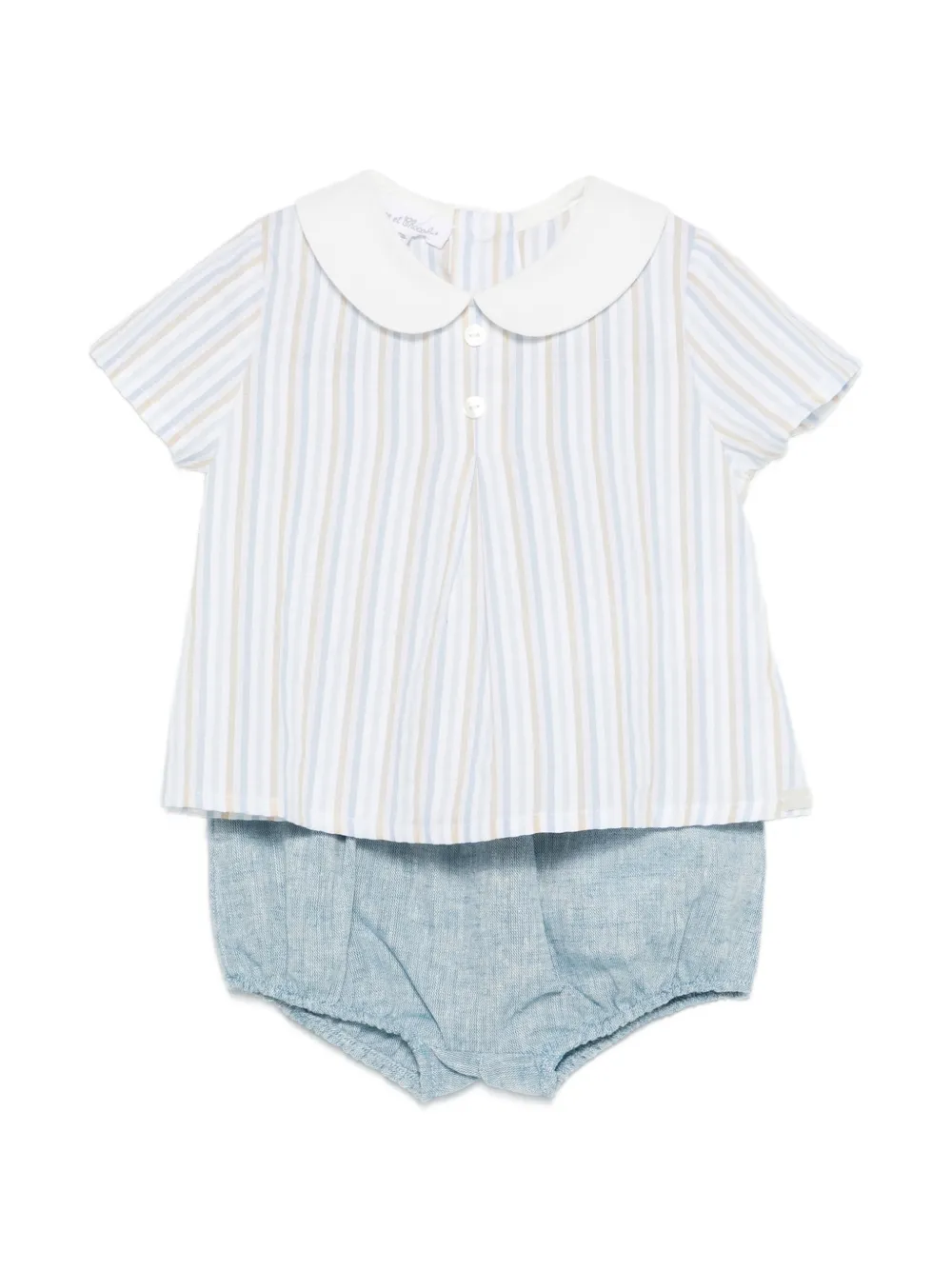Tartine Et Chocolat cotton shorts set - Blu