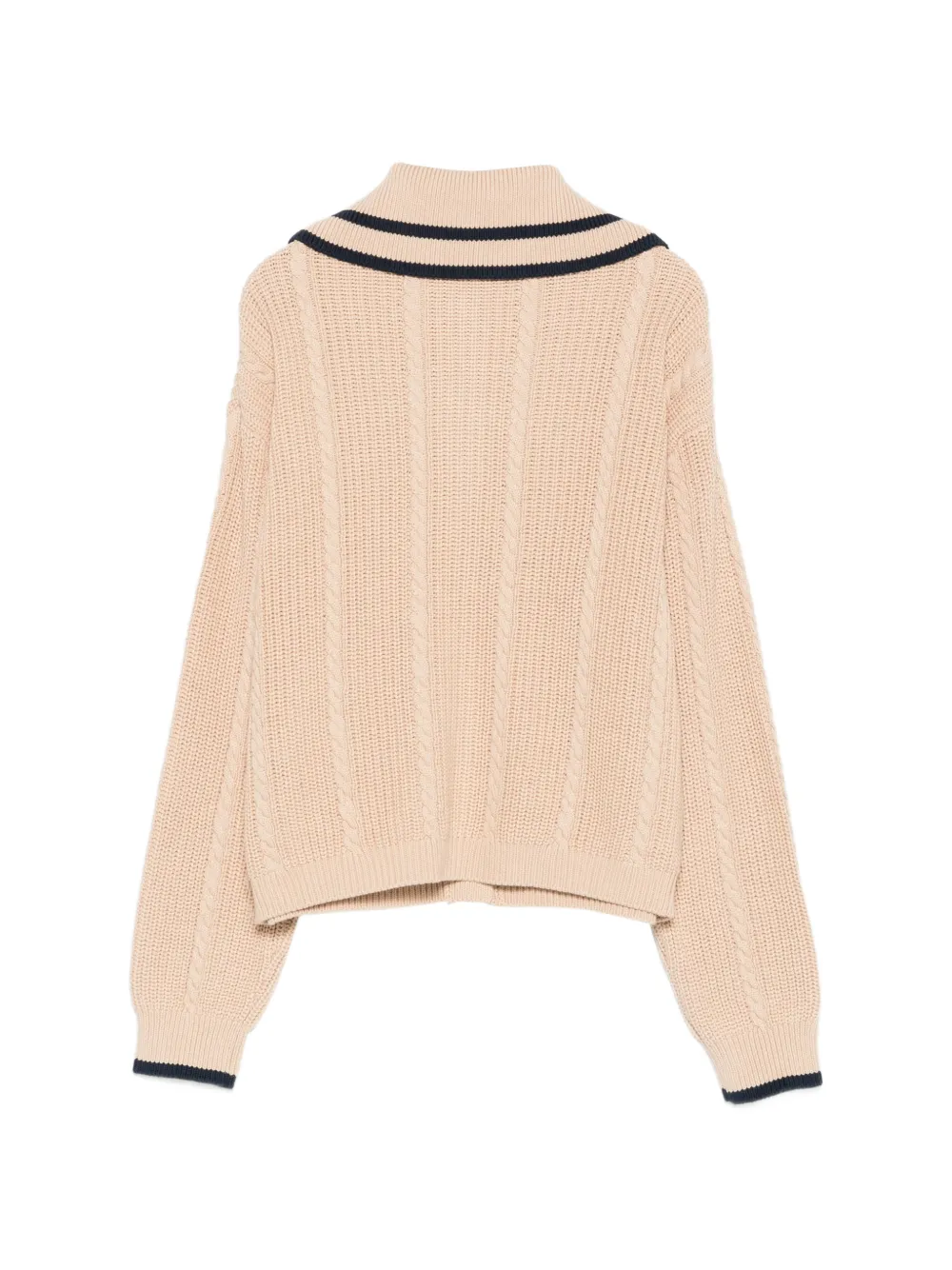  Liu Jo Collared Cable-knit Cardigan - Neutrals 