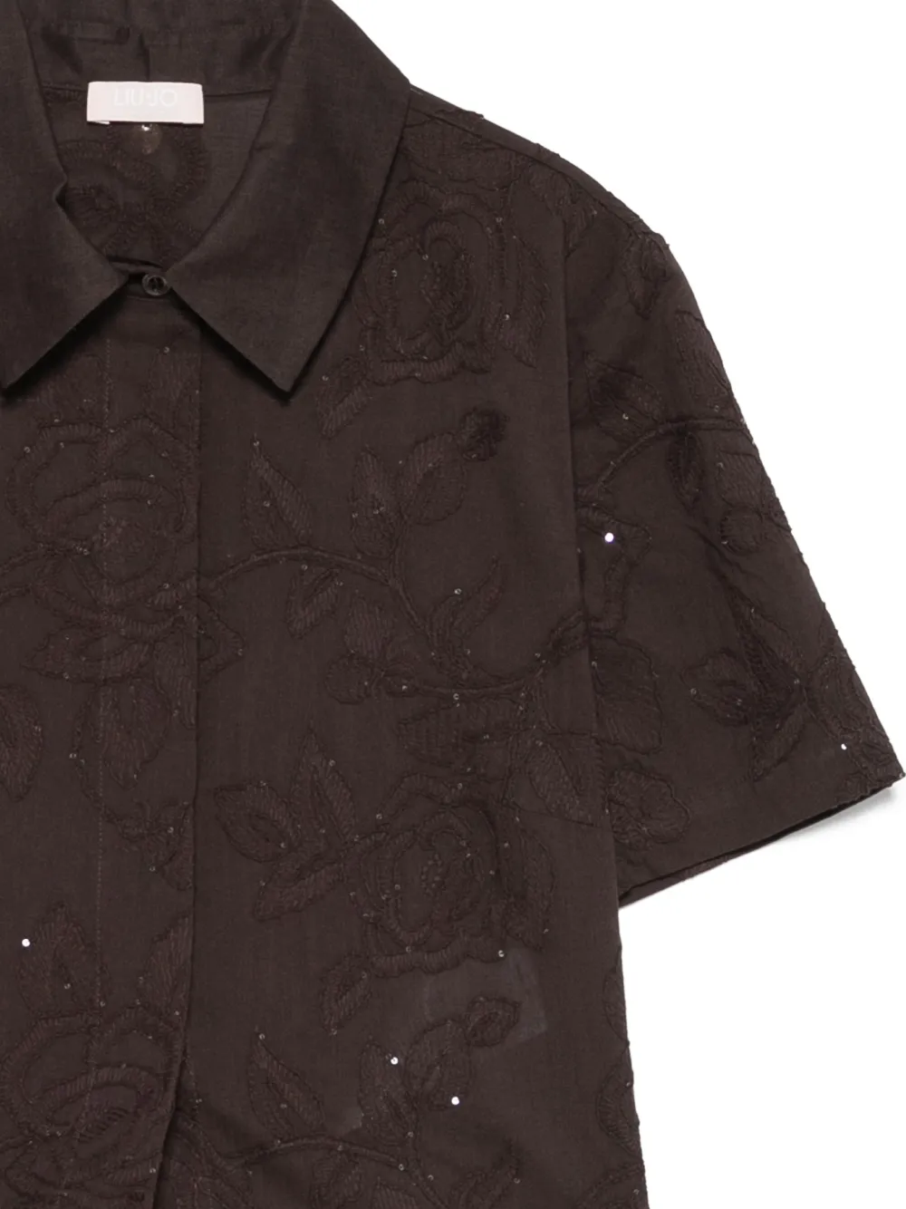 LIU JO Blouse met borduurwerk Bruin