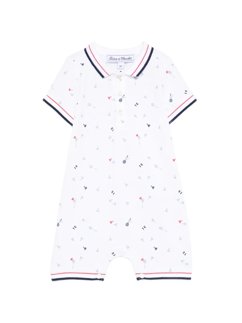 Tartine Et Chocolat graphic romper - Bianco