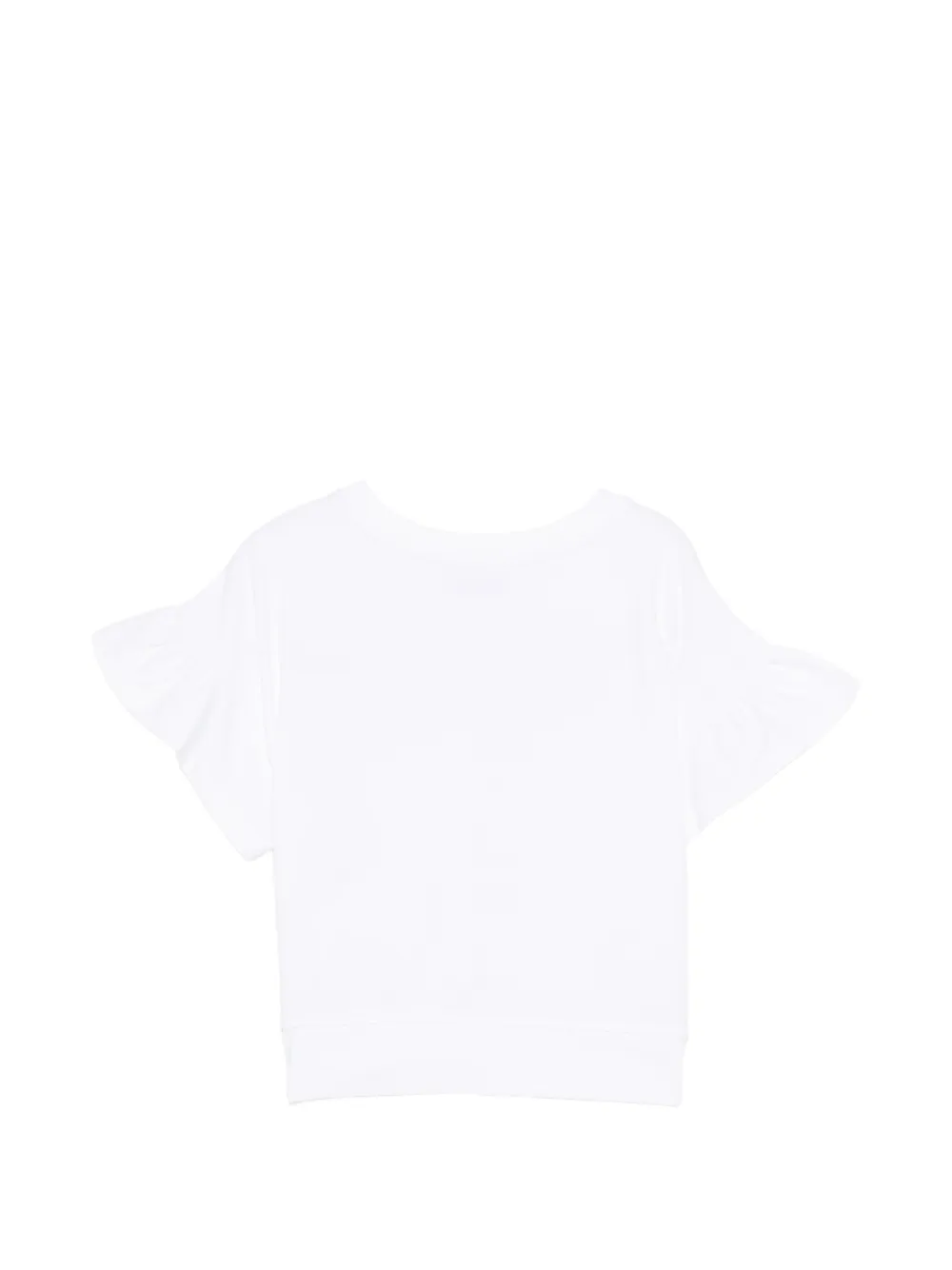 Moschino Kids T-shirt met ruches Wit