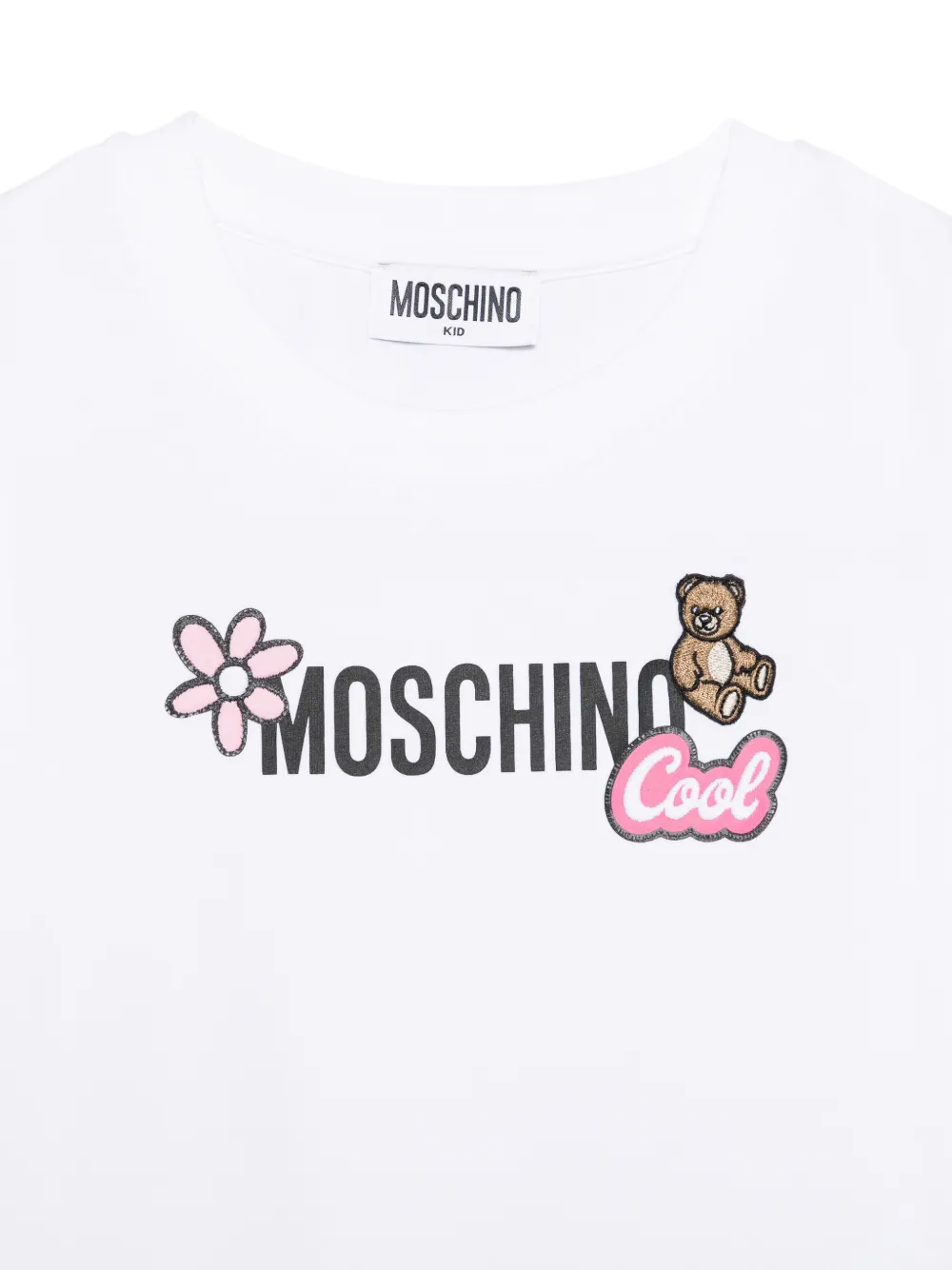 Moschino Kids T-shirt met ruches Wit