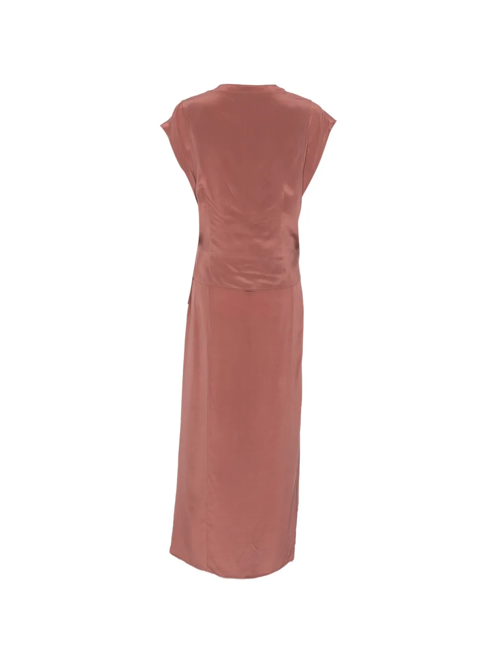  Alysi V-neck Wrap Maxi Dress - Brown 