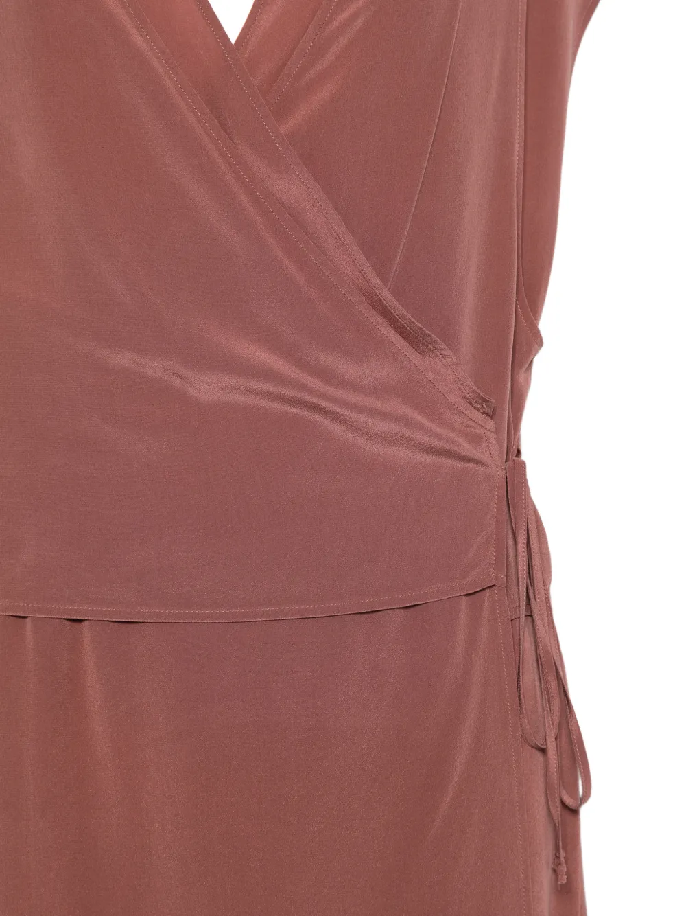  Alysi V-neck Wrap Maxi Dress - Brown 