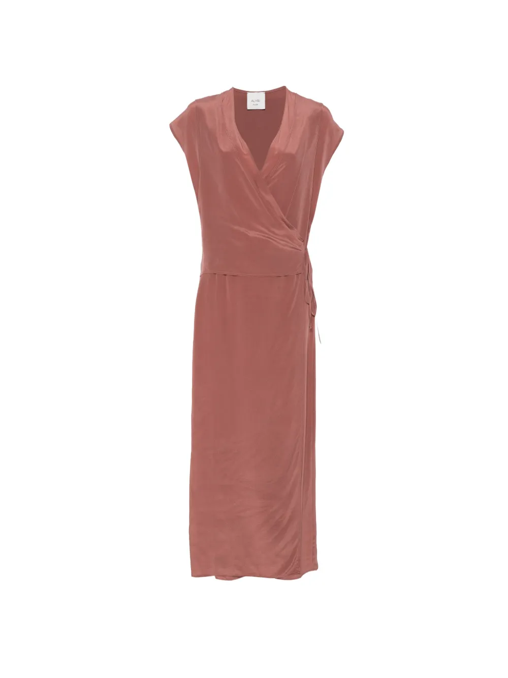 Alysi V-neck wrap maxi dress - Marrone