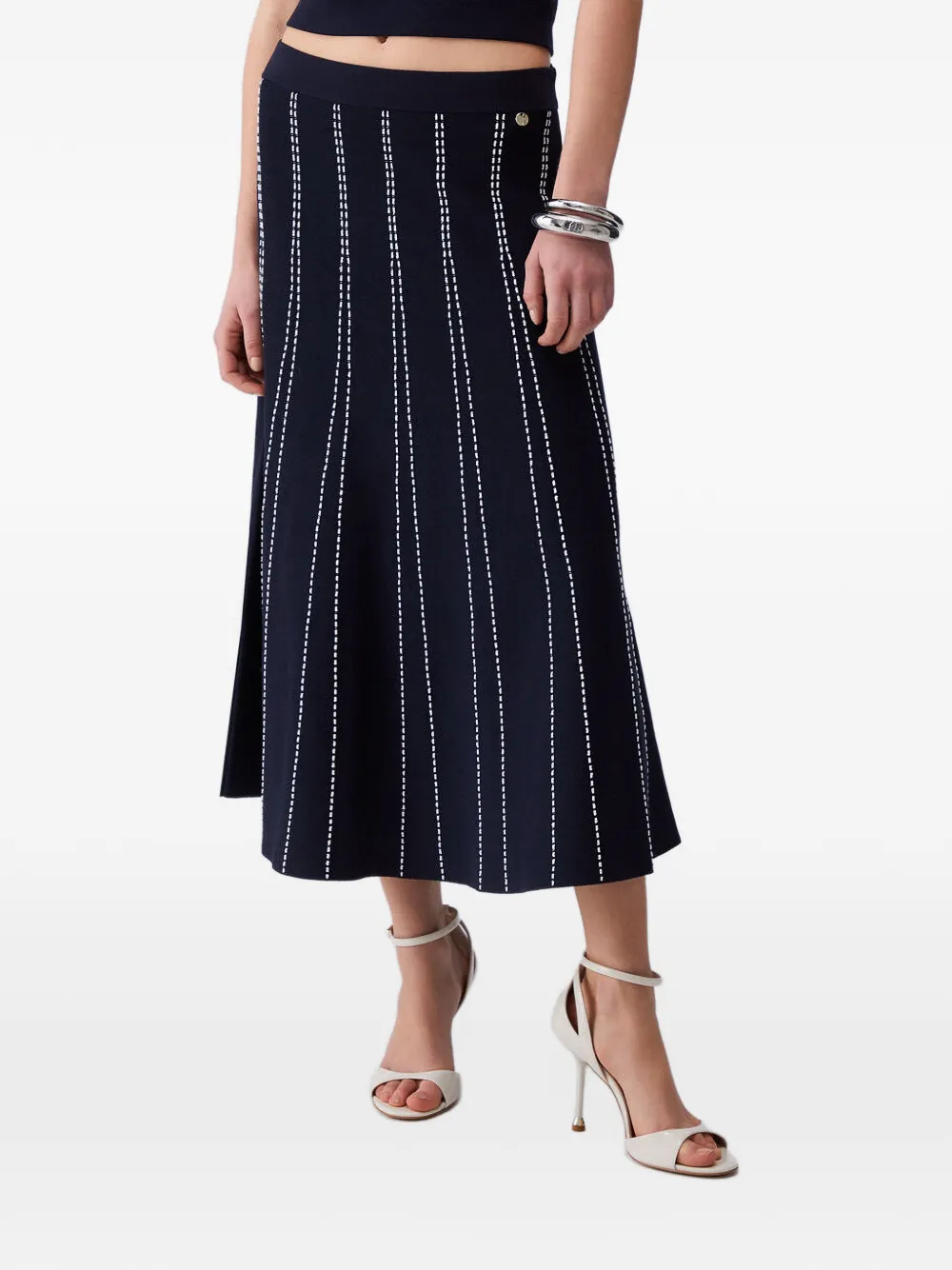 LIU JO Gebreide midi-rok Blauw