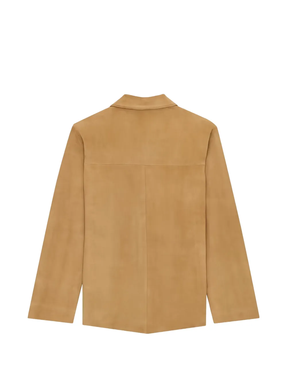  Saint Laurent Front-pocket Collared Leather Jacket - Neutrals 