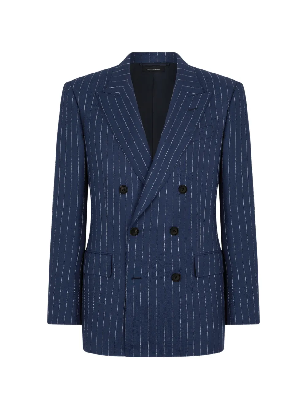 TOM FORD pinstripe double-breasted jacket - Blu