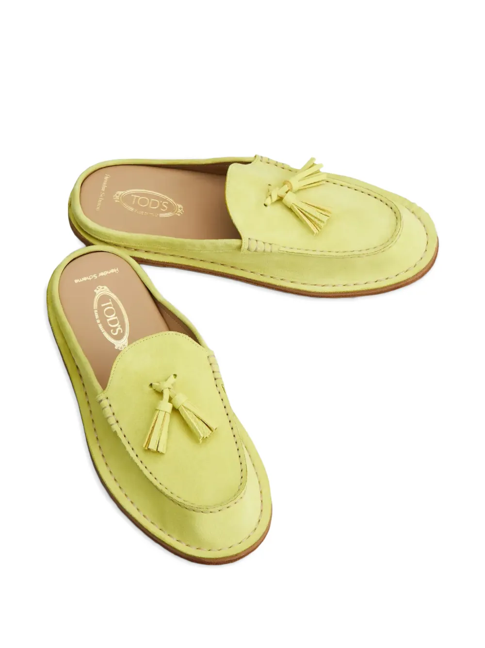 Tod's Muiltjes met kwastjes Groen