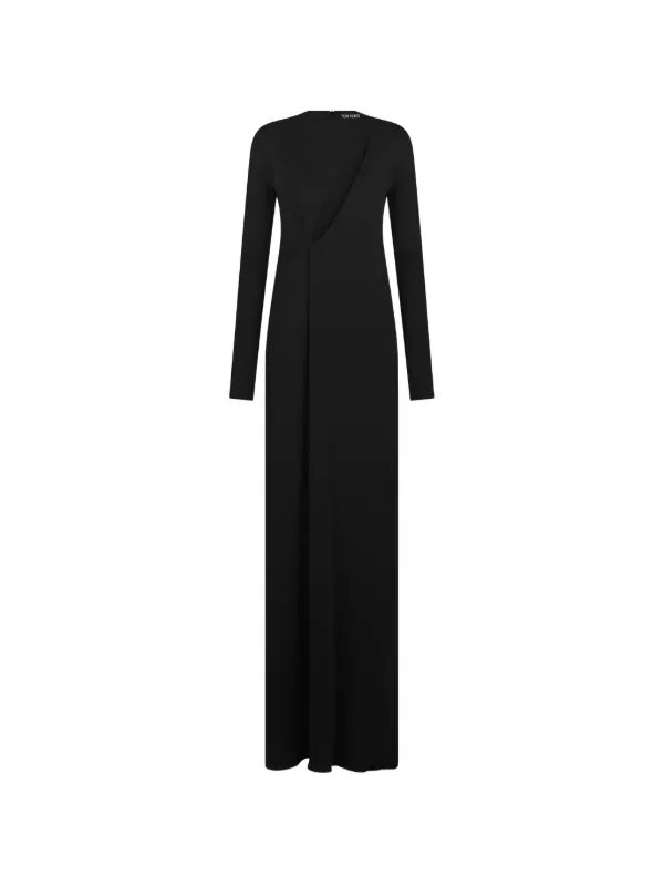 Tom Ford Cutout Long-sleeves Maxi Dress in Black