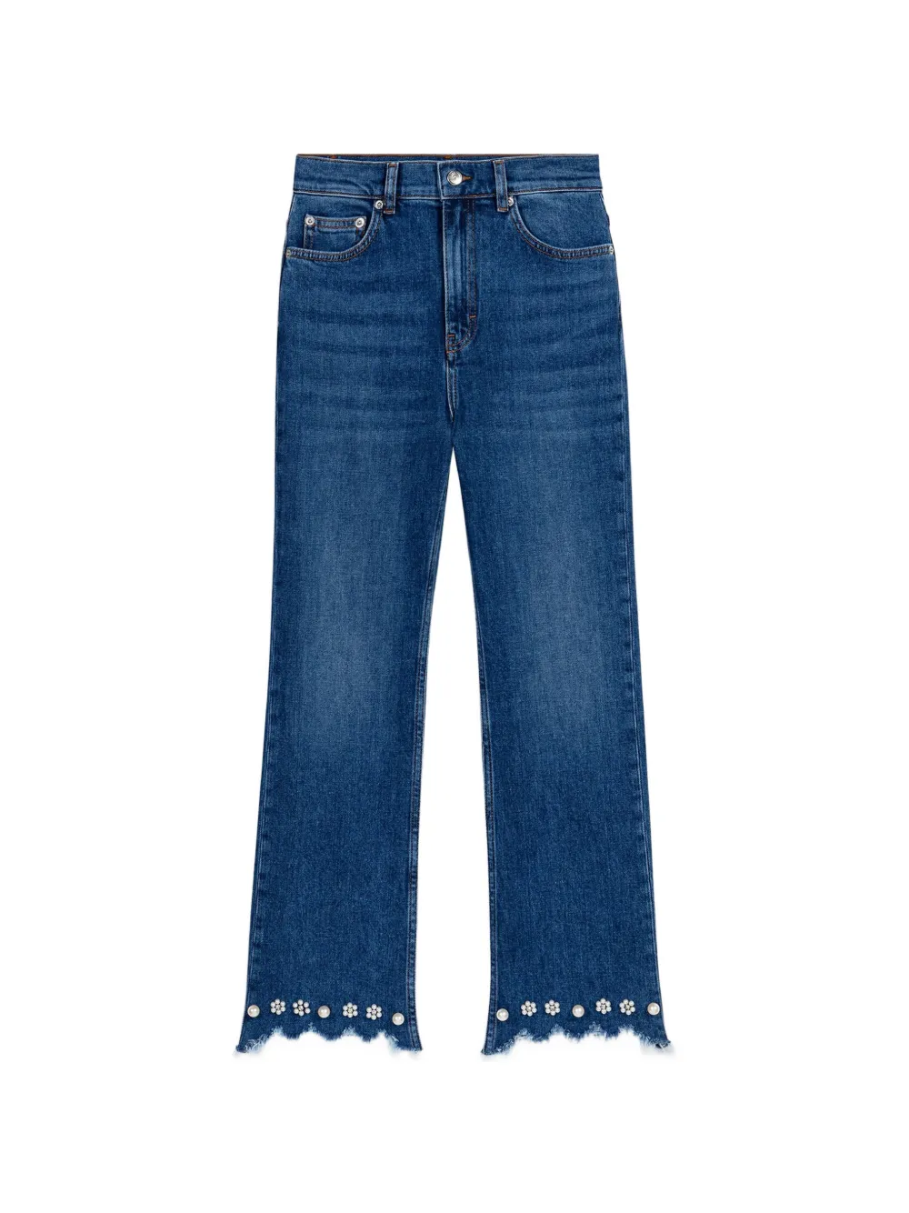 Maje embellished frayed jeans - Blu