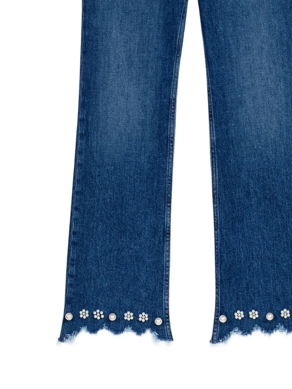 Embellished Frayed Jeans