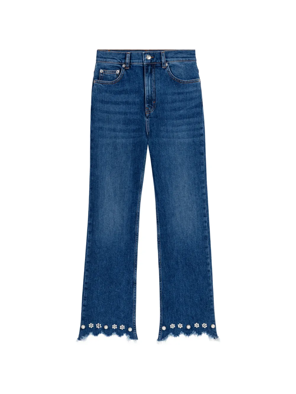 Maje embellished frayed jeans - Blu