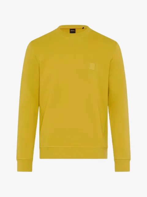BOSS square-patch crew-neck sweatshirt