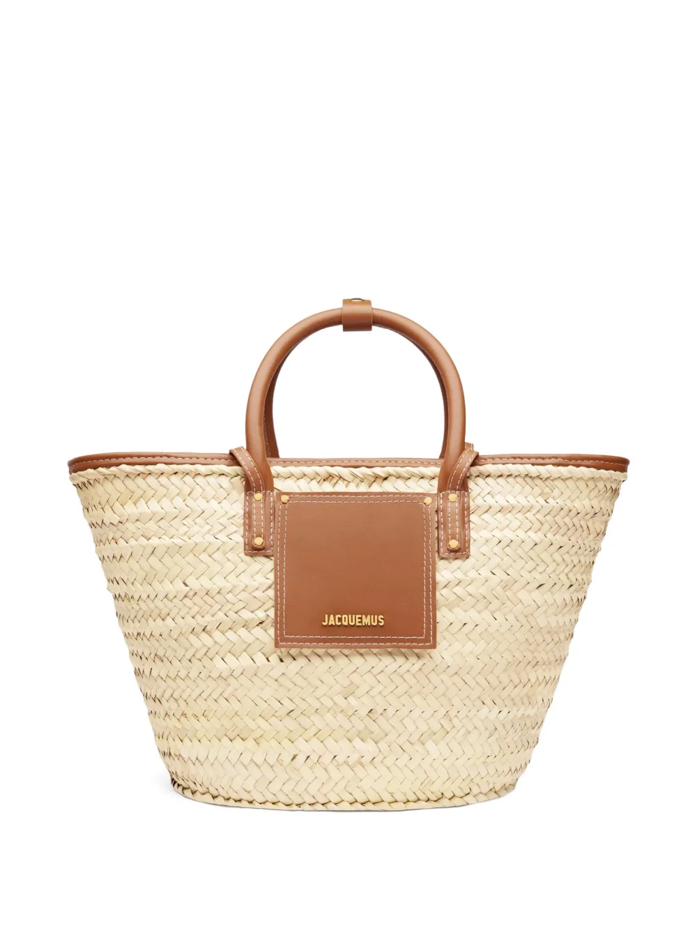 Jacquemus Soli straw tote bag - Toni neutri