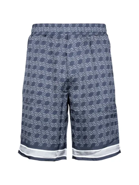 Karl Lagerfeld geometric-print striped-hem shorts