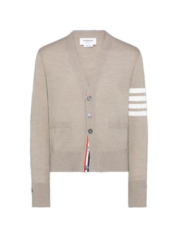 Thom Browne 4BAR カーディガン | ニュートラル | FARFETCH JP