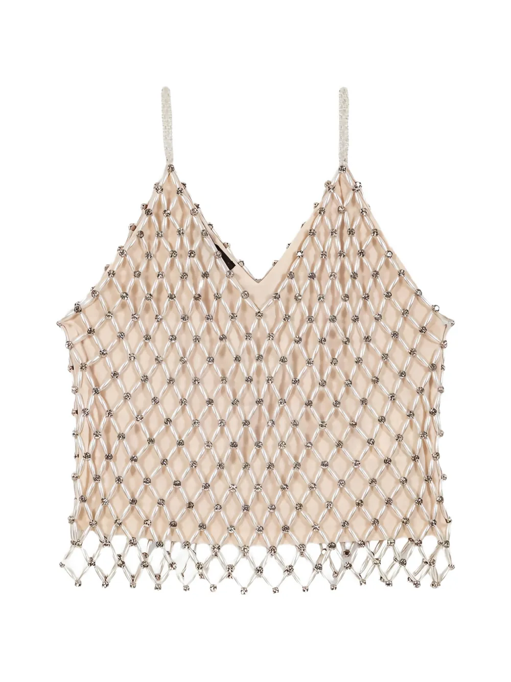Maje beaded V-neck top - Toni neutri