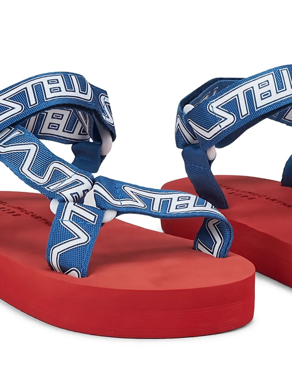 Stella McCartney Kids Sandalen met logoprint Blauw