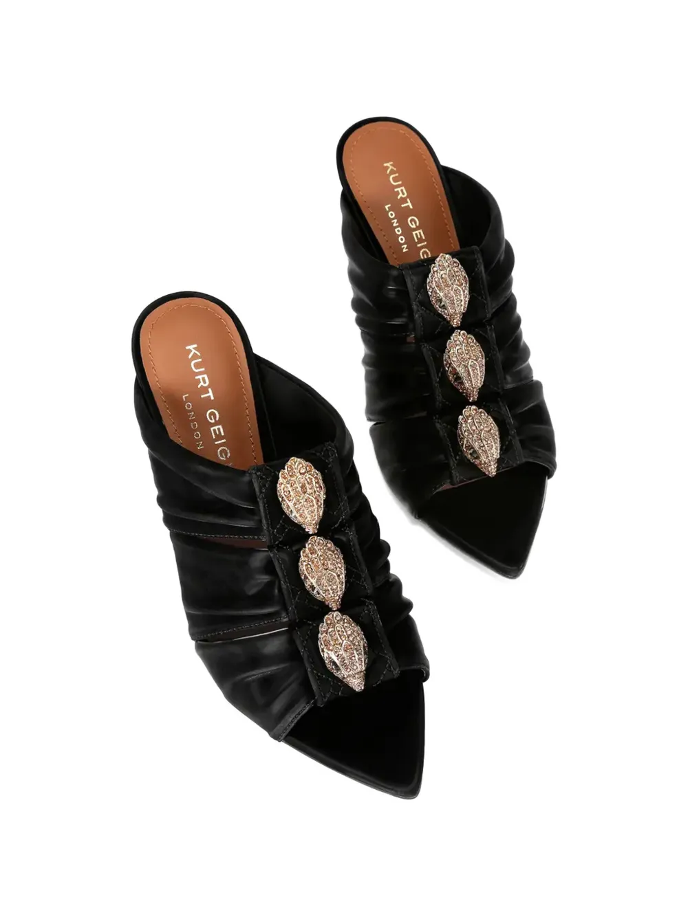 Kurt Geiger London eagle-embellishment sandals Zwart