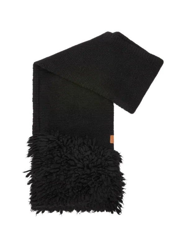 Loewe Logo-patch Scarf in Black