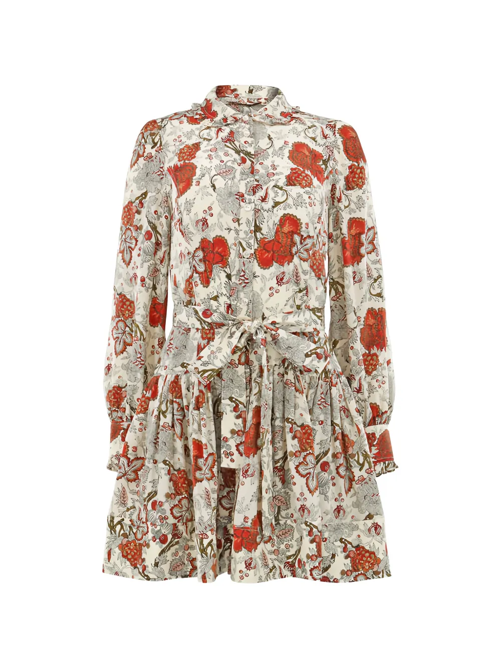 Ulla Johnson Simona floral ruffled mini dress - Toni neutri