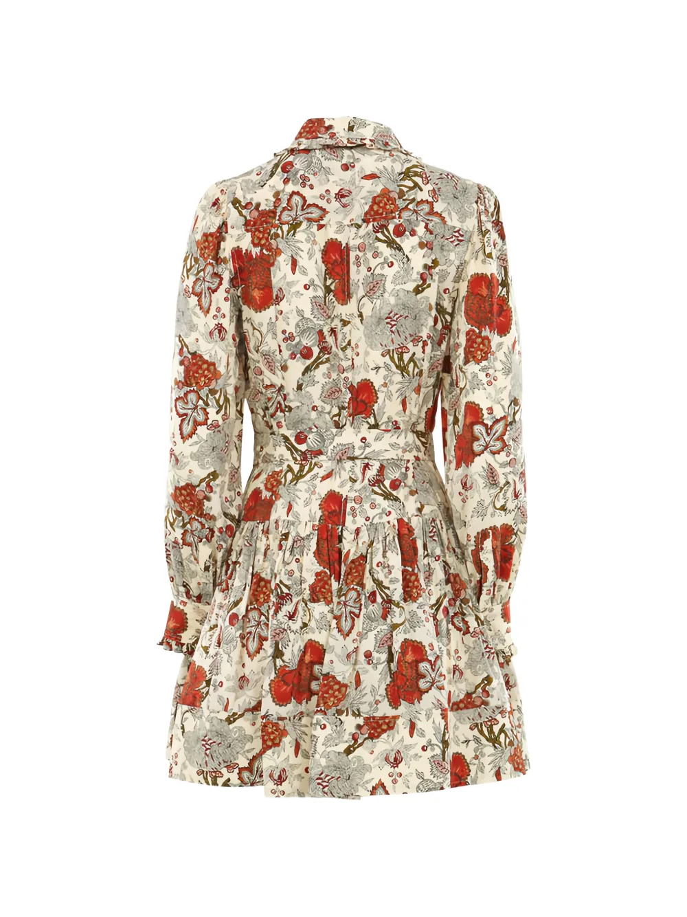 Ulla Johnson Simona mini-jurk met bloemenprint en ruches Beige