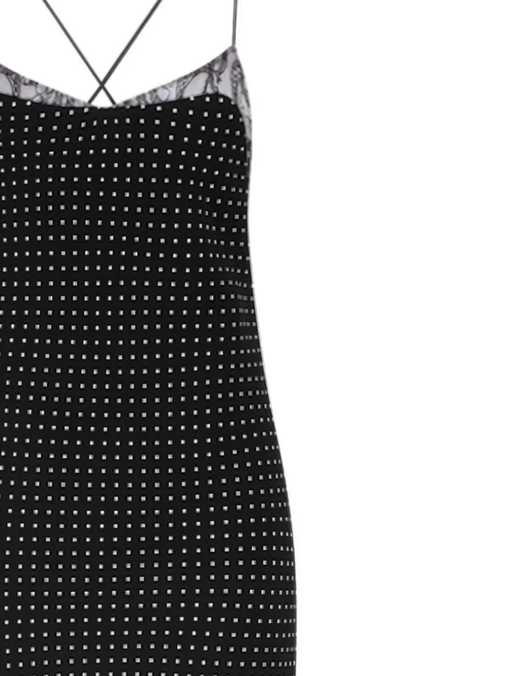 TOM FORD Kanten maxi-jurk met stippen Zwart