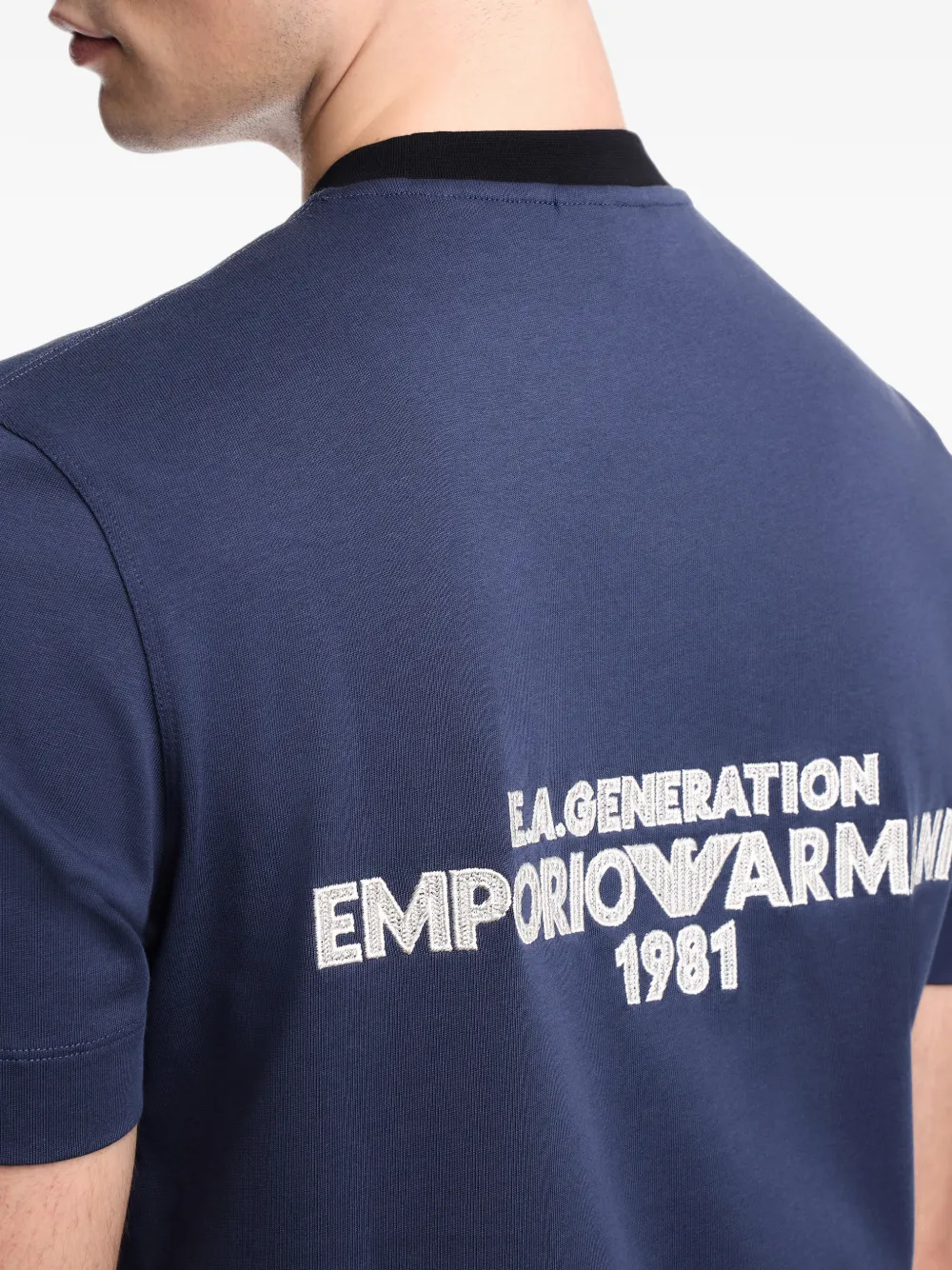 Emporio Armani T-shirt met logodetail Blauw