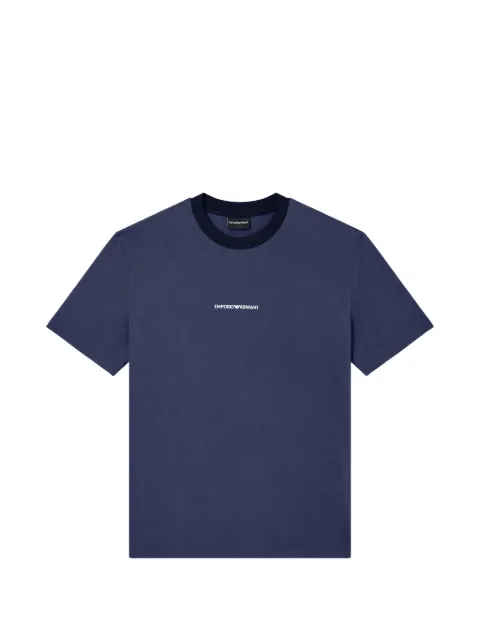 Emporio Armani heavy jersey T-shirt with EA generation embroidery