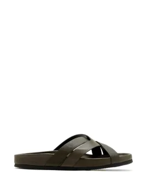 Dolce & Gabbana レザーサンダル | ブラウン | FARFETCH JP