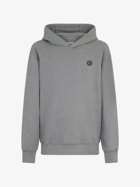 Philipp Plein hooded logo-patch sweatshirt