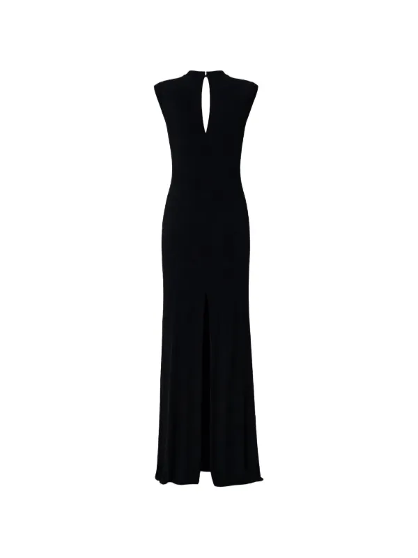 chinese dress ladies ONE-SHOULDER SEQUINS CUT OUT SPLIT MAXI DRESS  sis label