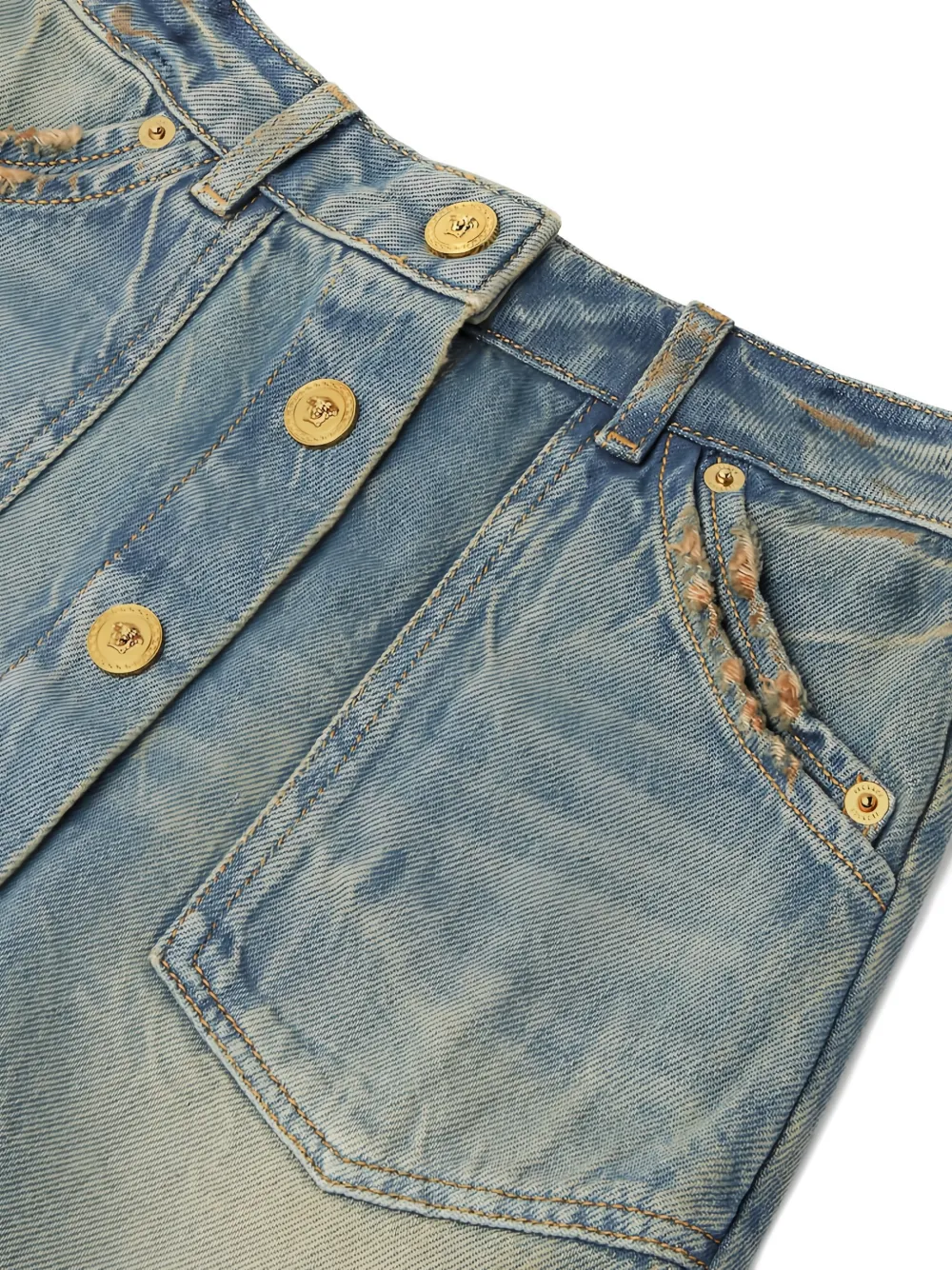 Button-Up Mini Skirt