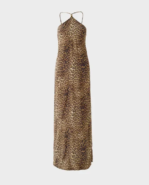 Melissa Odabash Sage Cheetah maxi dress