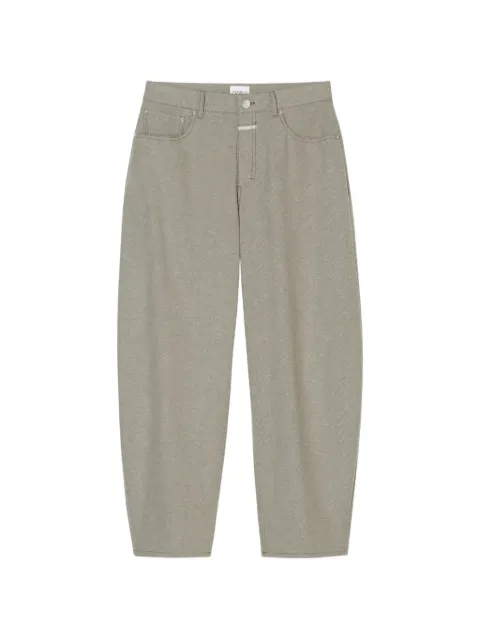 Closed logo-patch barrel-leg jeans