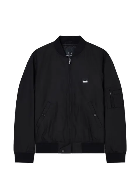 Armani Exchange logo patch zip jacket